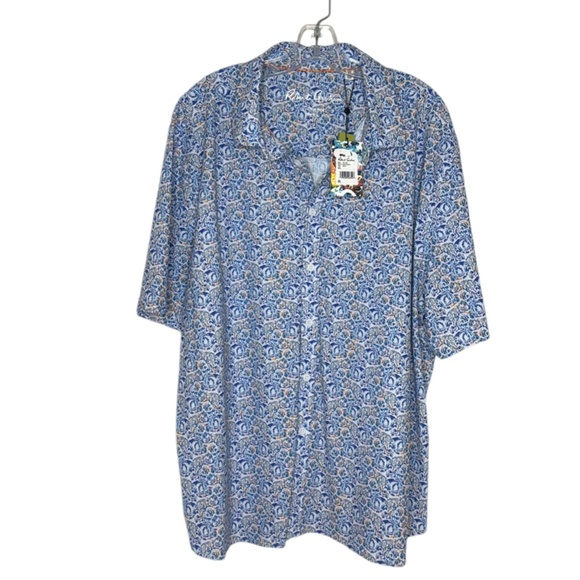 Robert Graham Del Sol Multi Print Button Up Short Sleeve Classic Fit Stretch 4XL - Picture 1 of 11
